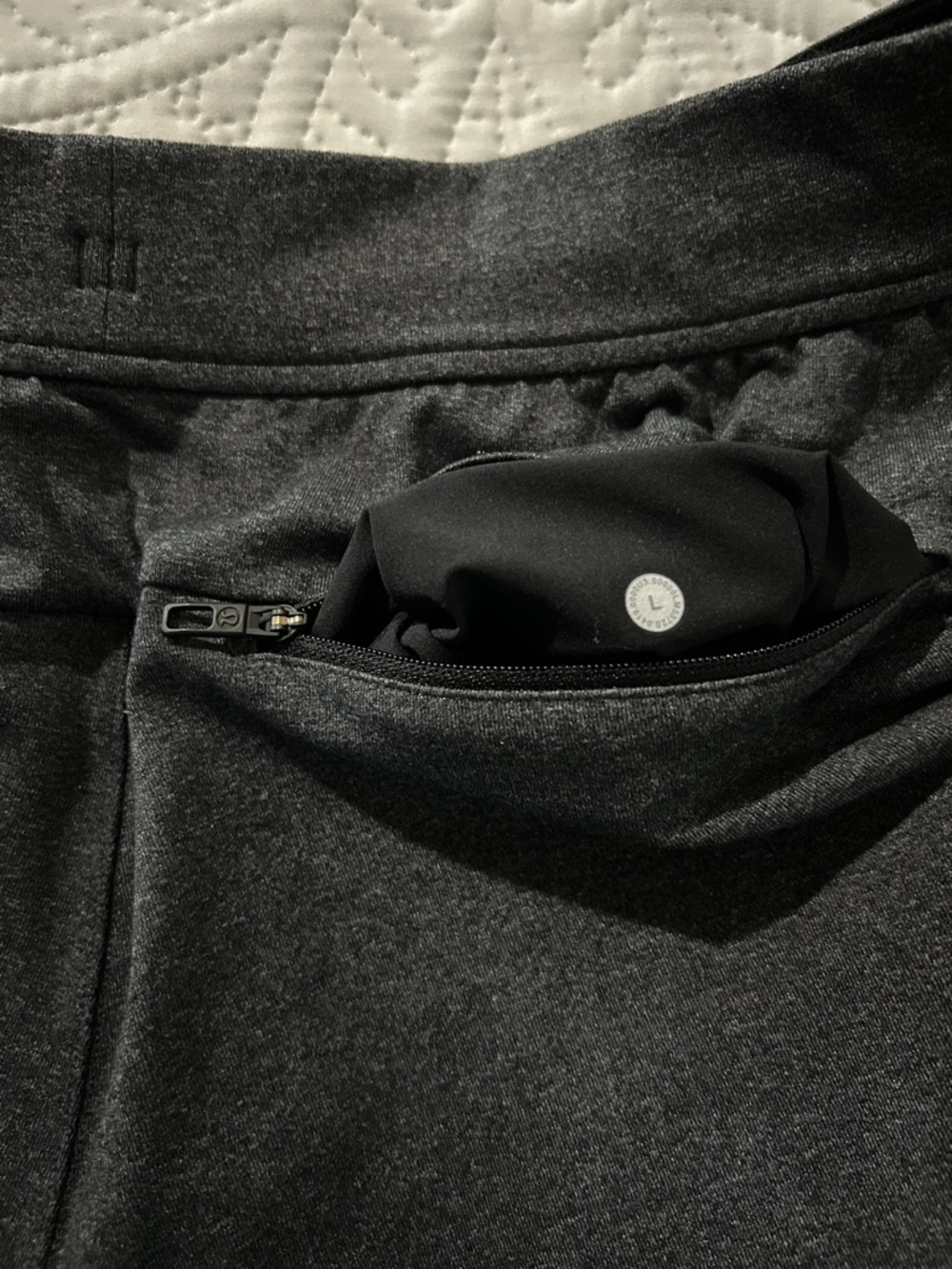 LULULEMON Men's Heather Charcoal Pull-On Ponte Pants Sz: L - Picture 8 of 8